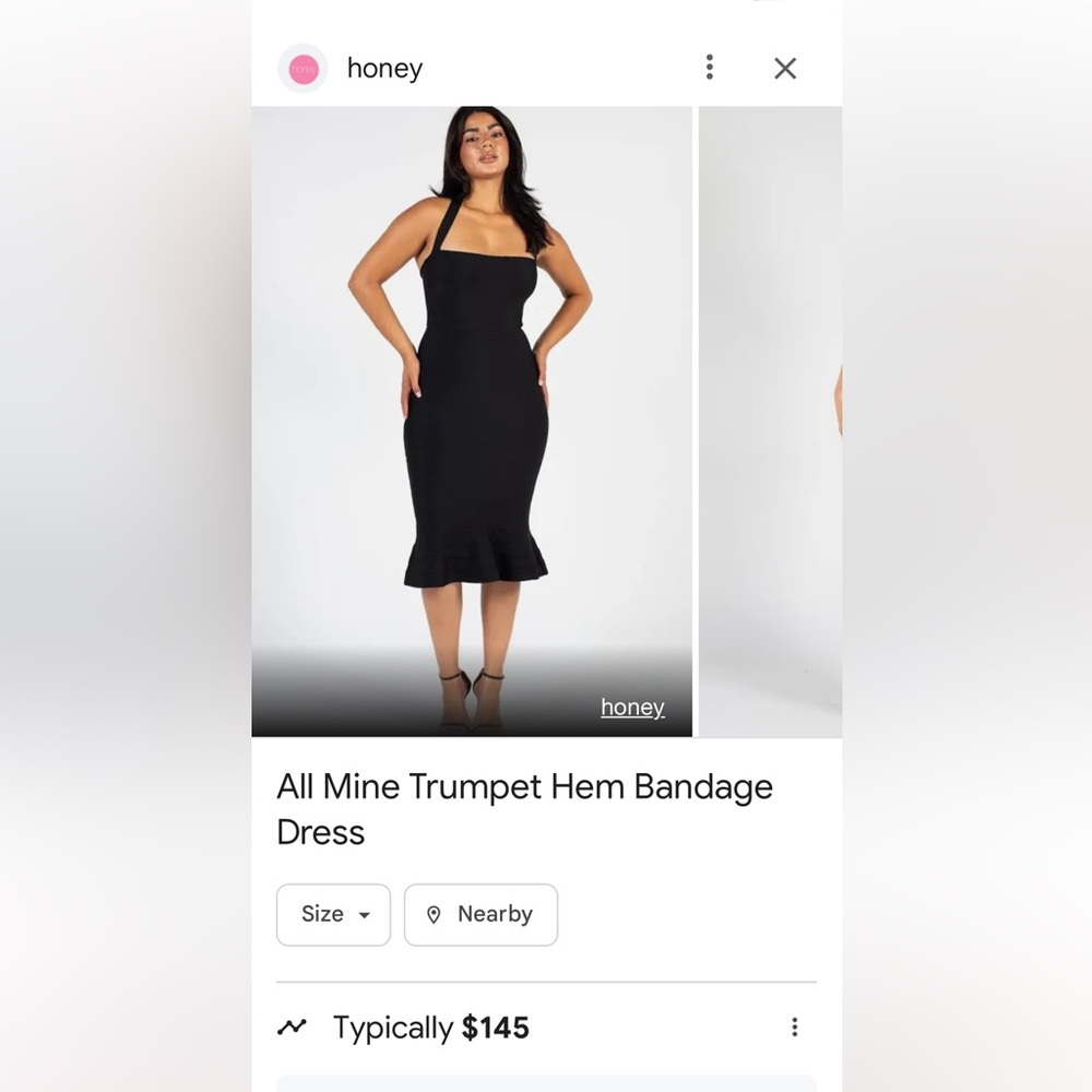 Black bandage dress